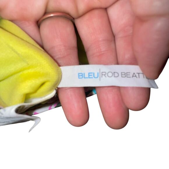 BlueRod Beattie Tropical Print Halter One-Piece Swimsuit L resortwear cruise - Picture 6 of 6